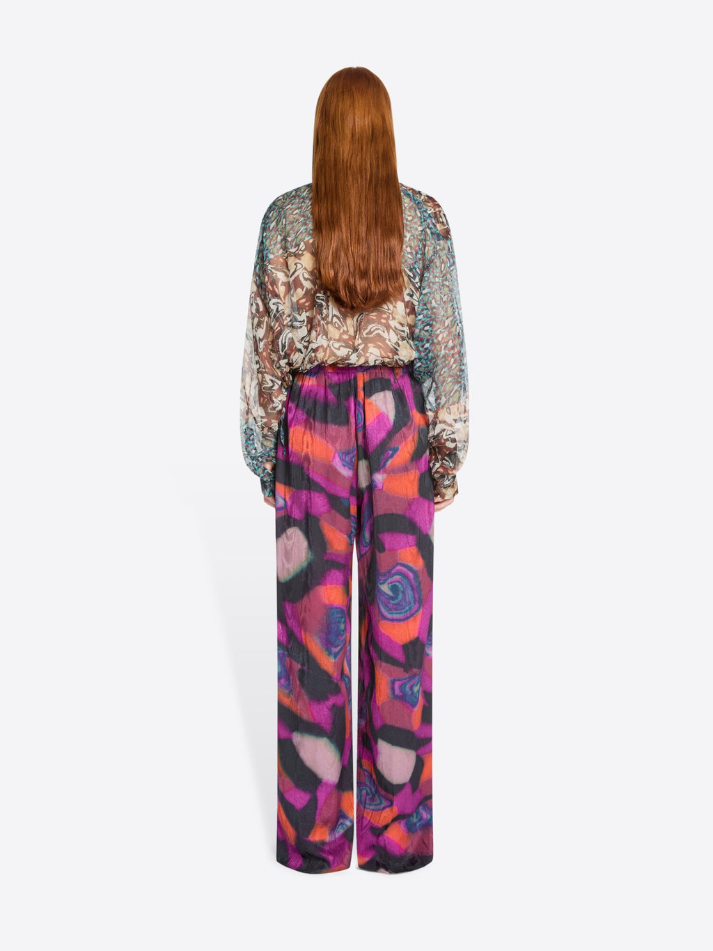 Elasticated Moirﾨﾦ Pants